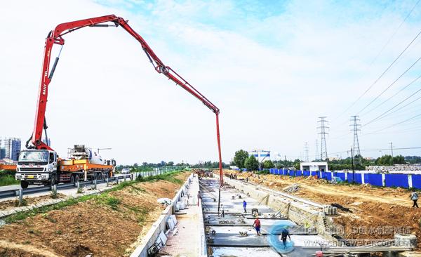 稷山县“一泓清水入黄河”工程施工现场 本报通讯员 张国伟 供图