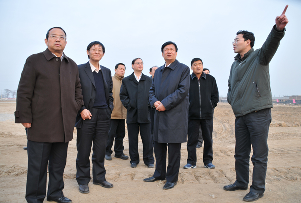 天津市副市长,市南水北调建委会副主任李文喜检查南水北调天津段情况